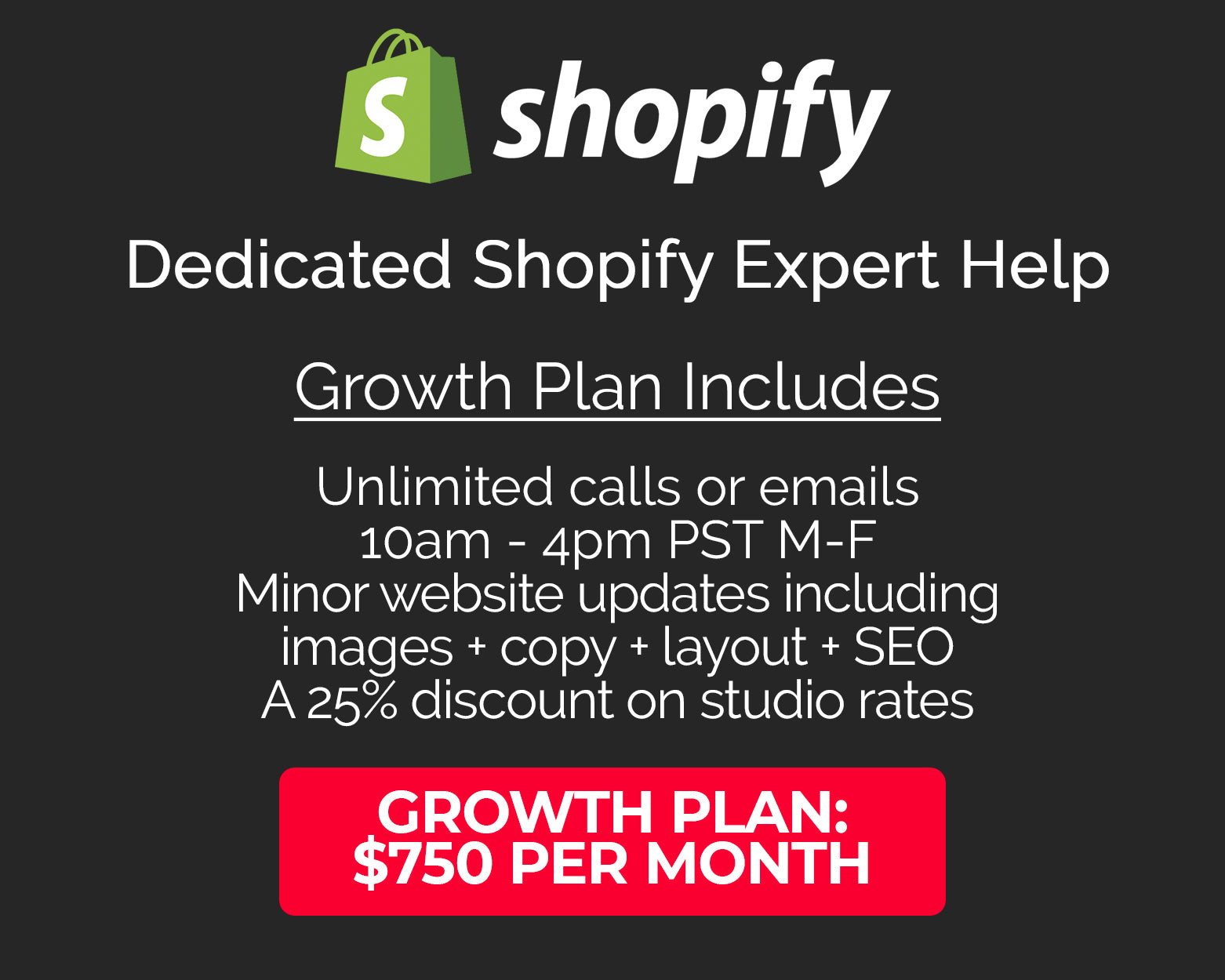 Shopify Expert Help Support Plans - Ketchum Killum & Wynn Creative