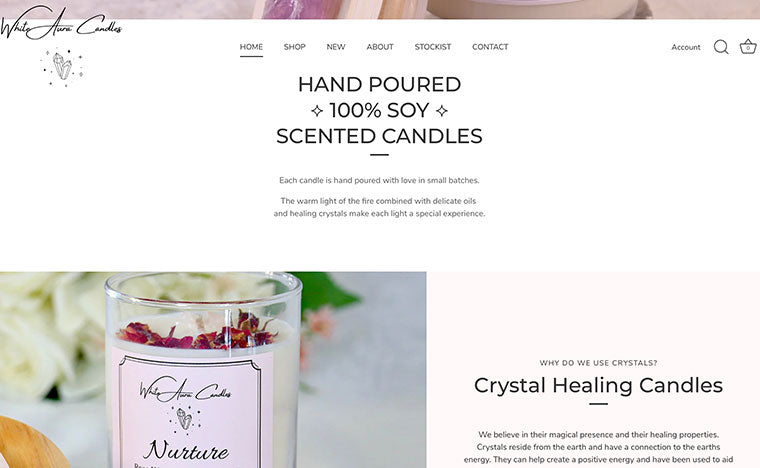KKW Creative Top 10 Shopify Experts Vancouver Abbotsford - White Aura Candles