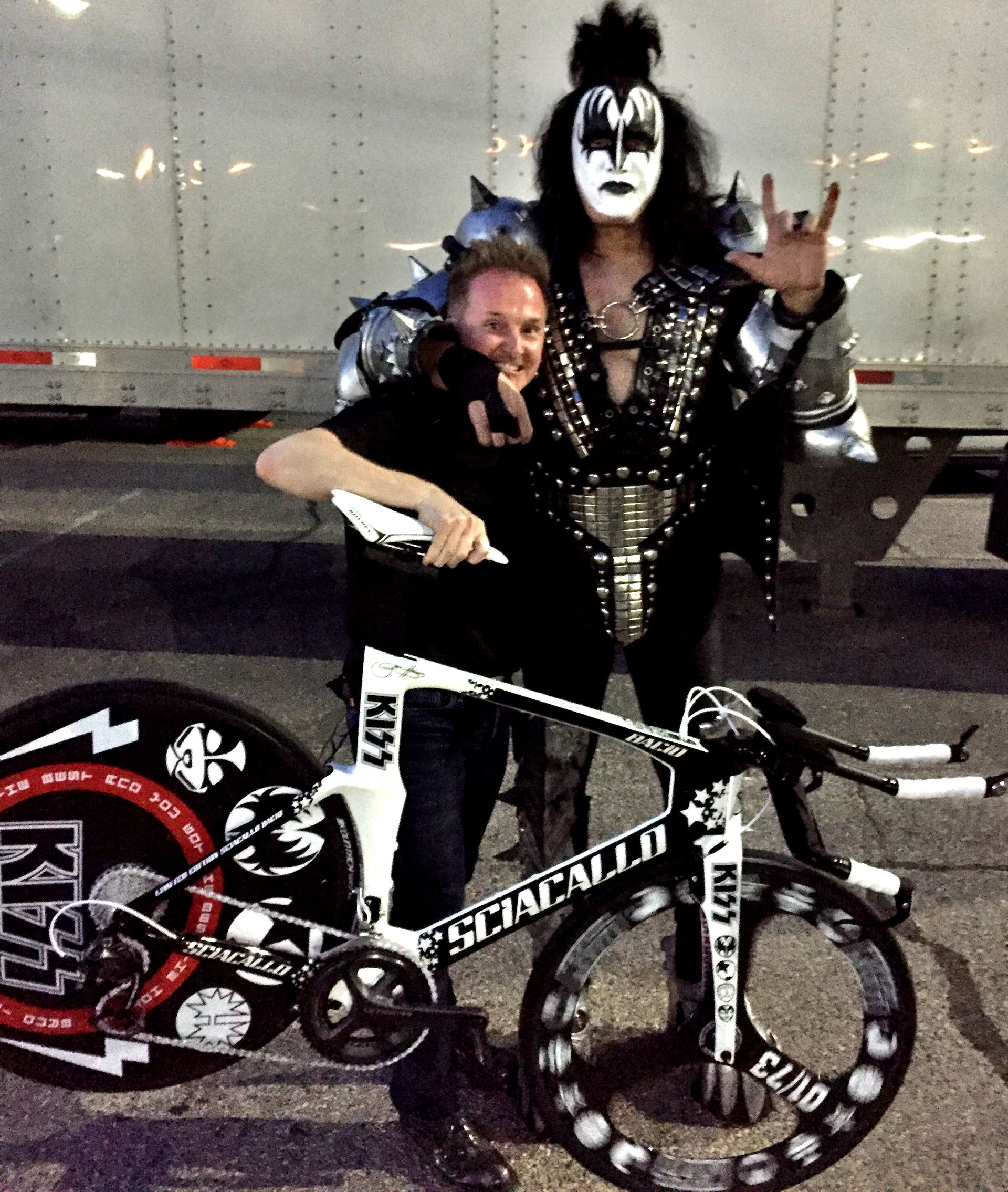 KISS triathlon bike Bacio Gene Simmons with Milan Skrecek - KKW Creative Top 10 Shopify Experts Vancouver Abbotsford