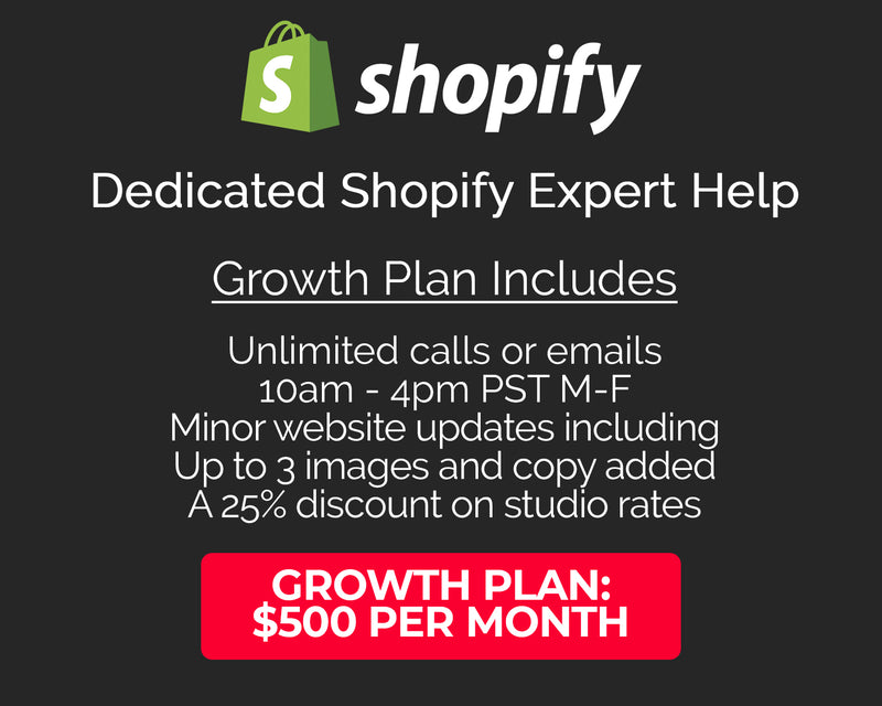 Dedicated Shopify Expert Support Plans - Ketchum Killum & Wynn Creative