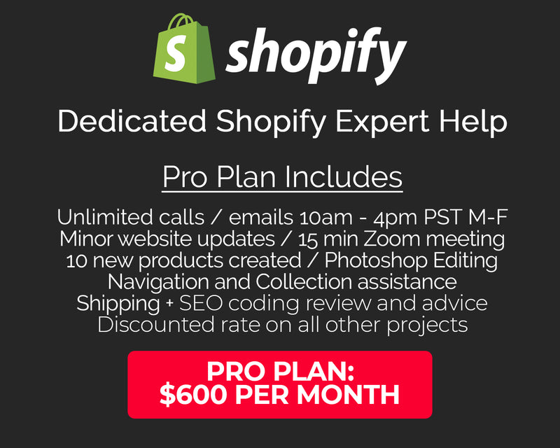 Dedicated Shopify Expert Support Plans - Ketchum Killum & Wynn Creative