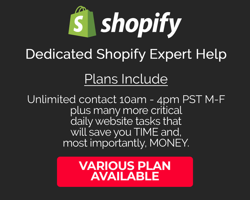 Dedicated Shopify Expert Support Plans - Ketchum Killum & Wynn Creative