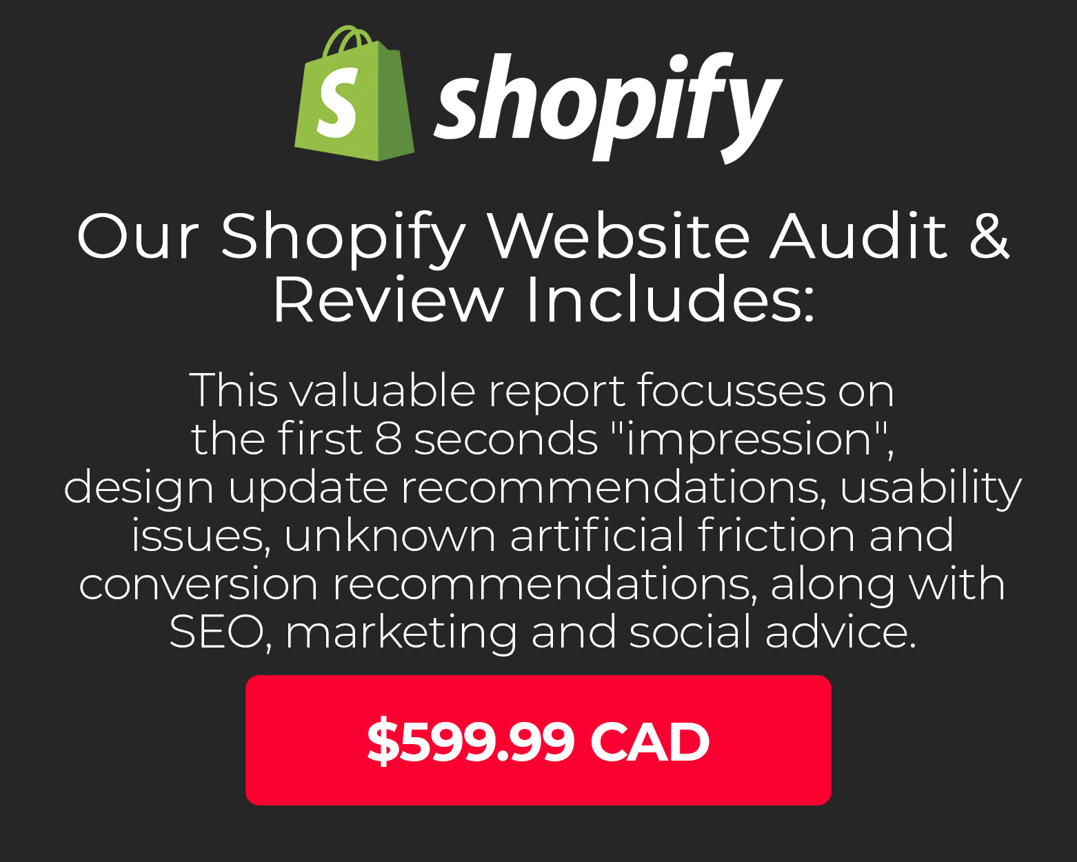 Shopify expert website audit and review - Ketchum, Killum & Wynn Creative Inc.